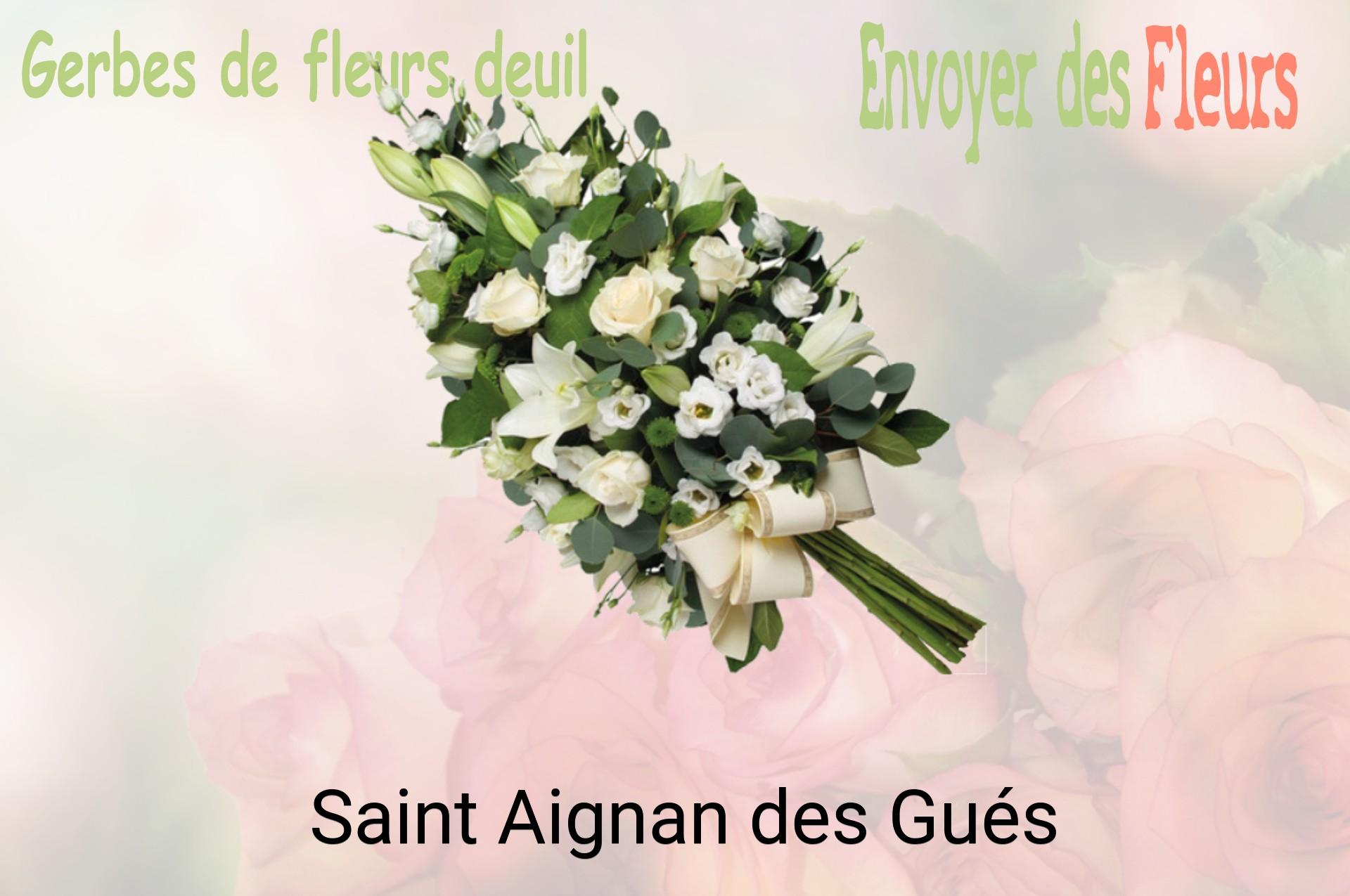 Gerbe de fleurs de deuil livrée à Saint-Aignan-des-Gués